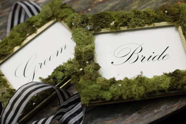 bride and groom signs - real wedding photo by Seattle photographers GH Kim Photography